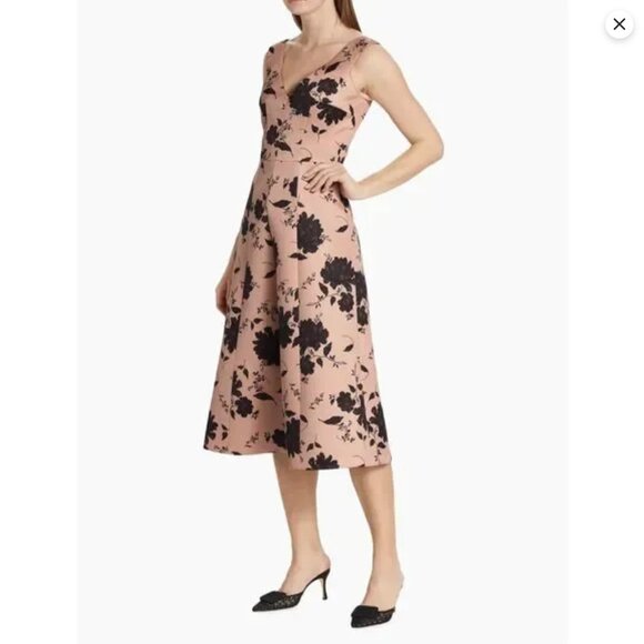 Emilia Wickstead Petrova Floral V-Neck Midi-Dress - Picture 4 of 7